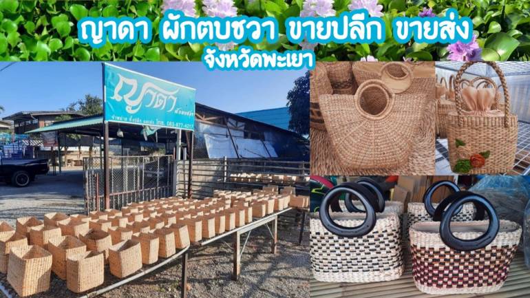 สืบสานเอกลักษณ์ความเป็นไทยจากรูปแบบ ลวดลาย ความประณีตในการผลิต “ญาดา กระเป๋าผักตบชวา” ขายปลีก ขายส่ง ใหญ่ที่สุดในจังหวัดพะเยา