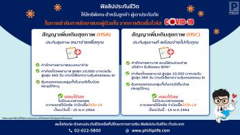 ฟิลลิปประกันชีวิตผ่อนปรนเงื่อนไขการจ่ายสินไหมค่ารักษาพยาบาล พร้อมดูแลลูกค้าป่วยจาก COVID-19