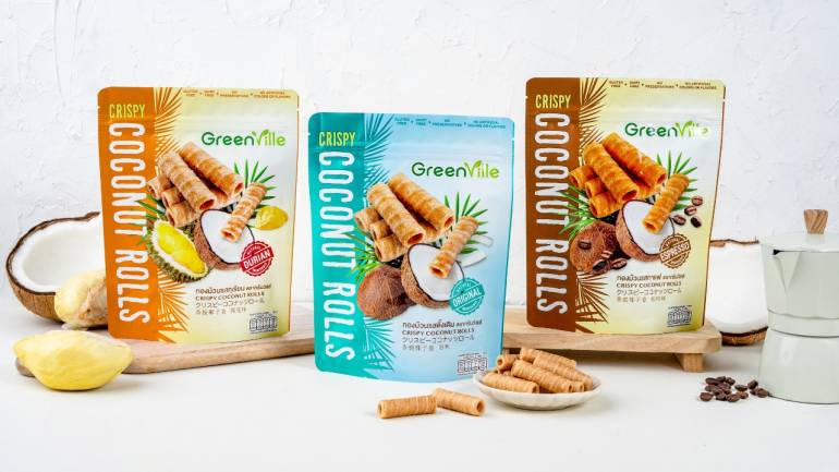 “ขนมทองม้วน” ตรากรีนวิลล์ (GreenVille) จากขนมไทยพื้นบ้านสู่ Snack ระดับโลก กรอบทั้งแท่ง ไม่แตกร่วน
